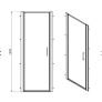 Shower Door Black Hinged Image 5