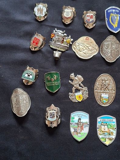 36 Walking Stick Emblems Stocknagel or Medallions