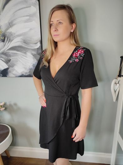 Black dress with a neckline