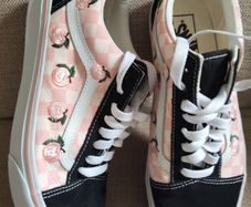 Ladies girls old skool vans beautiful condition floral pink