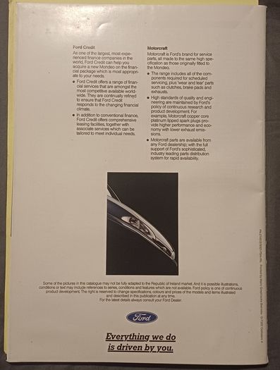 Ford Mondeo Car Brochure
