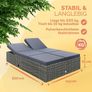 Double Sun lounger with table attached Sun Lounger for 2 People with Folding Table Garden Lounger 7 cm Cushions Weatherproof 400 kg Load Capacity Recliner Adjustable Image 4