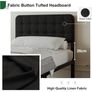 3ft Single Bed Frame with Upholstered Headboard and Footboard, 36cm High Image 7