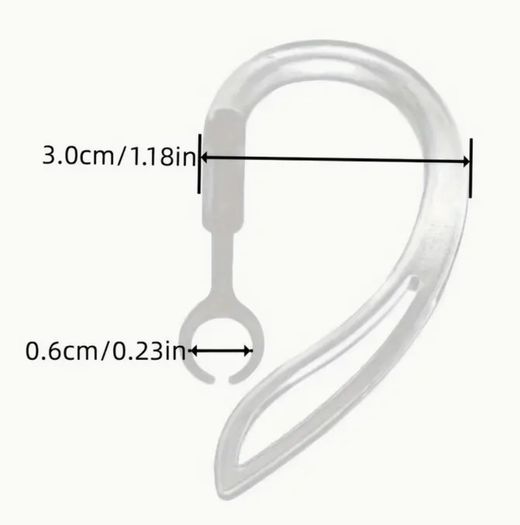 Transparent Ear Hook for AirPods Earhook TPU Anti-Lost Ear Hanging Accessories Compatible with AirPods 1/2/3 Free inspection