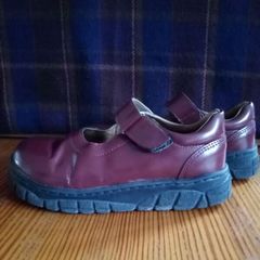 Footprints by Birkenstock Mary Jane shoes velcro girls 33 red leather