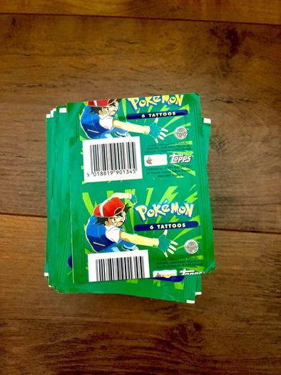 75 RARE Sealed Pokemon Merlin Tattoos 1999 Topps Vintage WOTC Era Bulk