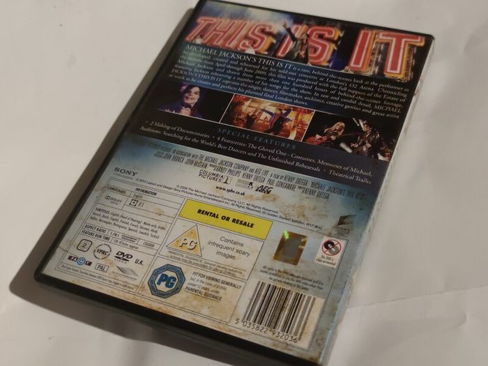 Michael Jackson This Is It Dvd