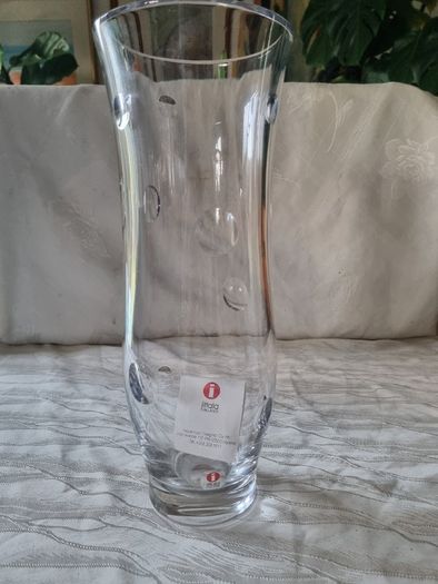 Scandinavian Art Glass Vase Iittala Finland