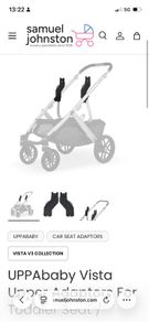 UPPAbaby Vista V2 Upper Adaptors For Toddler Seat