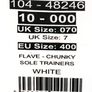 new white chunky sole trainers Image 5