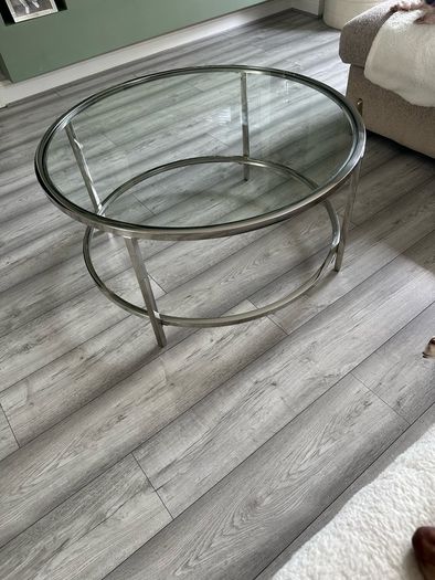 Glass round table
