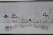 6 Assorted Branded Glasses