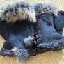 Fur Fingerless Gloves / Mittens Image 2