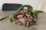 Schleich Dinosaur Figures T-Rex, Brachiosaurus, Triceratops (4 total)