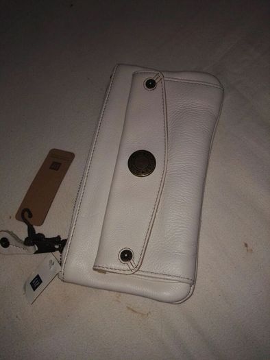 Guess White Clutch Bag