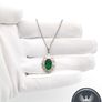 Emerald-Glass 925 Silver Necklace Image 8