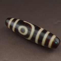 Antique Himalayan Tibetan 2 Eyes Agate Dzi Bead Amulet