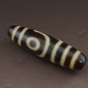 Antique Himalayan Tibetan 2 Eyes Agate Dzi Bead Amulet