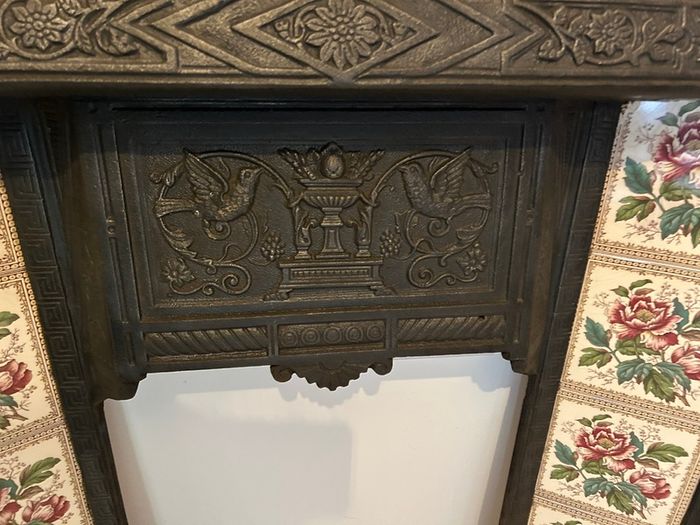 Beautiful Cast Iron Tiled Fireplace Insert
