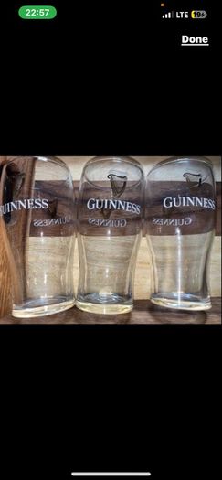 Guinness beer pint glasses