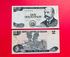 Bolivia   2 PESOS  Bolivianos. 1986  Pick  202b . ( Uncirculated )