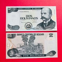 Bolivia   2 PESOS  Bolivianos. 1986  Pick  202b . ( Uncirculated )