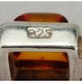 Sterling Silver Gemstone Amber Bangle Bracelet Image 4