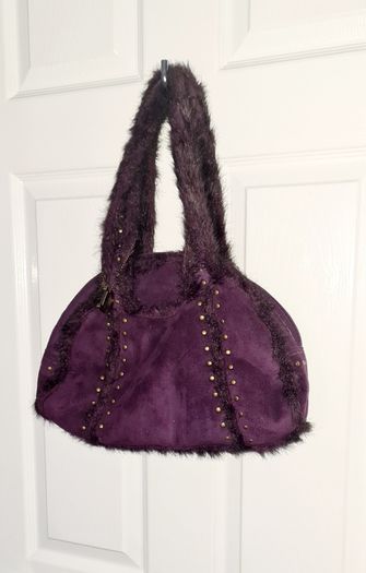 Purple Suede Like Bag from Dents