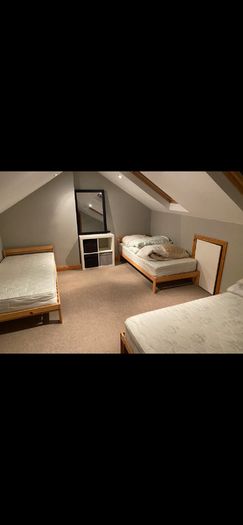 Three single ikea bed frames and mattress's