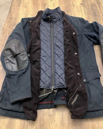 Barbour Ogston Wax Jacket Navy