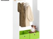 Childrens Clothes Rack with Storage Boxes Kids Wardrobe