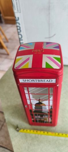 M&S Shortbread Tin London Phone Booth Collectible Metal Canister 2014 Empty
