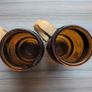 IRELAND good luck good health brown glass mugs with wooden handles Image 4