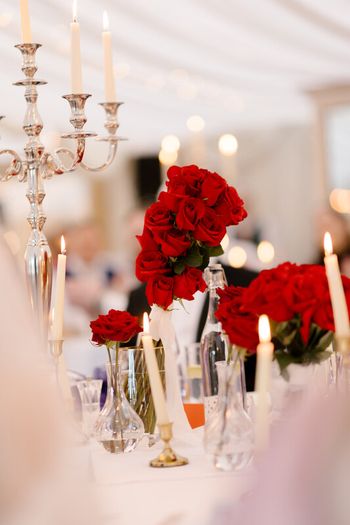 Wedding table vases and candleholders