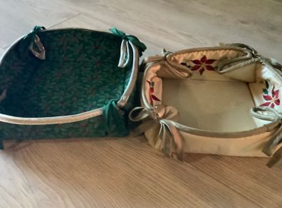 2 Handmade Christmas Baskets