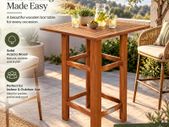 Solid Acacia Wood Bar Table