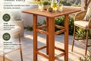 Solid Acacia Wood Bar Table