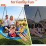 5ft Large Round Saucer Tree Swing 317kg  Blue Outdoor Garden Swing Image 6
