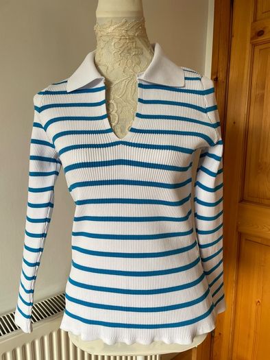 Savida striped ribbed top size 14 to 16 New without tags