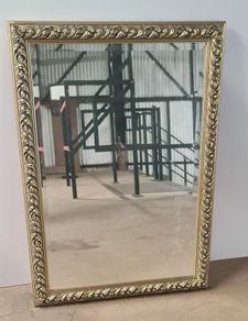 Large Gold Ornate Wall Mirror Approx. 106cm x 71cm Storage Clearance