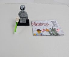 100% Lego Series 6 Blind Bag Minifigure: Classic Alien (col081) Complete w/Laser Gun