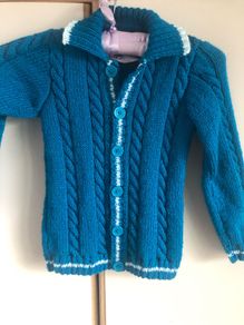 Petrol blue boys cardigan