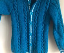 Petrol blue boys cardigan