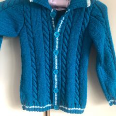 Petrol blue boys cardigan