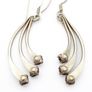 Vintage 925 Silver Garnet Kinetic Earrings Image 3