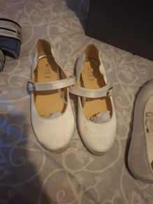white/communion shoes