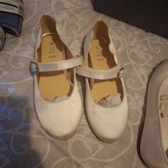 white/communion shoes