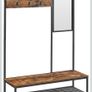 Clothes Rack with Hooks + Mirror Image 2
