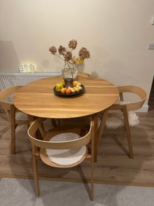 Meadows & Byrne Oak Dining Armchair, Curved Back