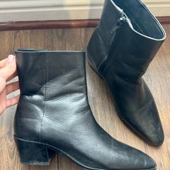 Cowboy leather boots Zara